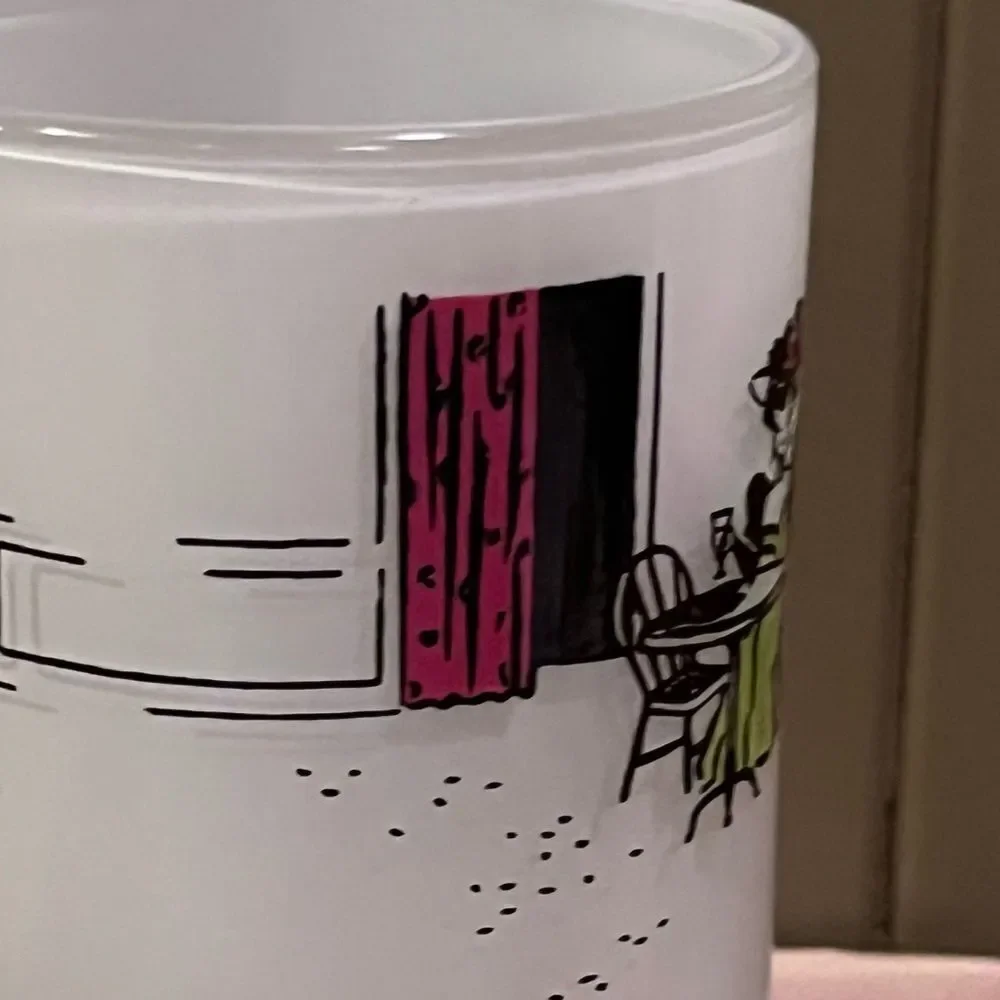 MCM Frosted Heavy Beer Mug Bar Scene Free Lunch